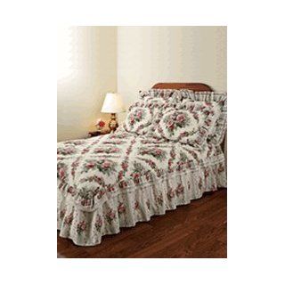 Elegant Ruffled Bedding Collection   Queen Bedspread  