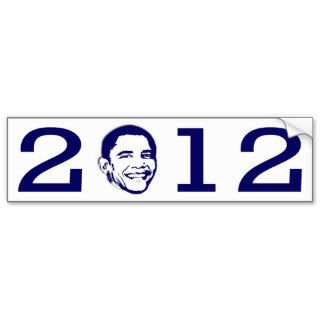 2012 Obama Head Bumper Sticker