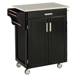 Home Styles Kitchen Cart with Stainless Steel To