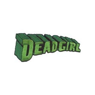 Novelty Iron On Patch   Creepy Zombie Super "Dead Girl" Green Name Applique Clothing