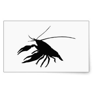 crawfish's silhouette (black) stickers