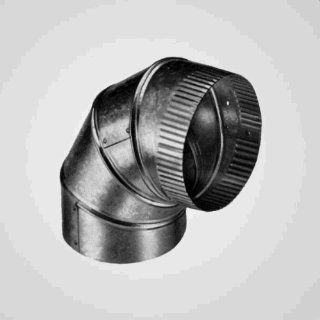 Chimney Plus 350207 7 Inch x 90 Degree Elbow Galvanized Pipe   Ducting Components