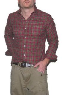 Polo Ralph Lauren Mens Plaid Shirt Red Green Brown Small at  Men�s Clothing store