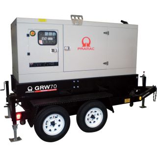 Pramac Towable Diesel Generator — 73 kW, Perkins Engine, Model# GRW70P  Commercial Standby Generators