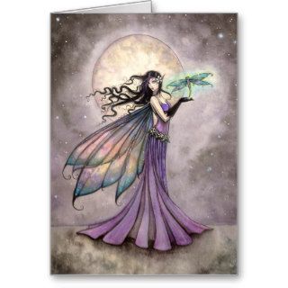 Fairy and Dragonfly Fantasy Art Card