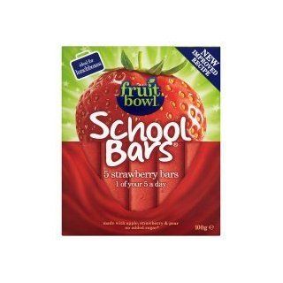 Fruit Bowl School Bars Strawberry 5 X 20G  Fruit Leathers  Grocery & Gourmet Food