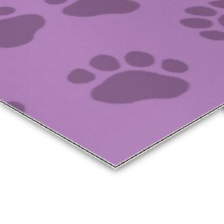 QR Code Dog Paws Traces Paw prints Pale Purple Business Card Template