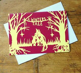 'a winters tale' christmas card by two for joy