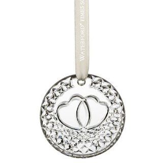Waterford Crystal 2011 Times Square Let There Be Love Disc Ornament   Decorative Hanging Ornaments
