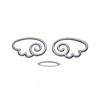 Cool 3D Angel Wings Chrome Car Logo/ Symbol/ Mark/ Signs Universal Sticker (Silver)  Boat Autopilots  GPS & Navigation