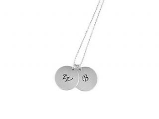 personalised engraved disc necklace by anna lou of london