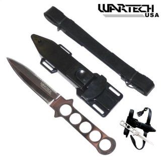 SCUBA DIVING STAINLESS STEEL FIXED BLADE KNIFE Survival Hunting Serrated  Other Products  