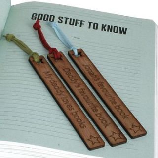 'daddy's wooden bookmark by scamp