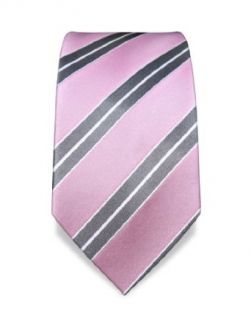 VB Tie   pink, grey, white   striped at  Mens Clothing store