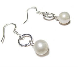delices white pearls sterling silver earrings by catherine marche jewellery
