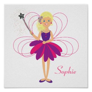 Cute Fairy Personalised Poster Print