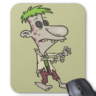 silly goofy zombie cartoon character mouse pad