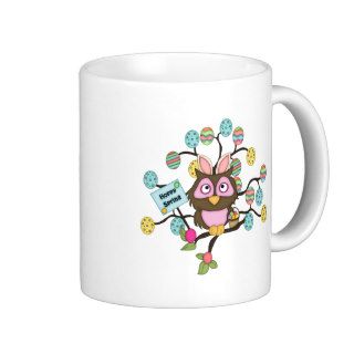Happy Spring Easter Owl Tees and Gifts Mugs