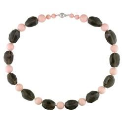 Sterling Silver Multi colored Gemstone Bead Necklace Gemstone Necklaces