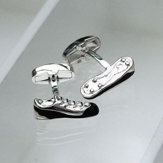 personalised silver football boots cufflinks by penelopetom direct ltd