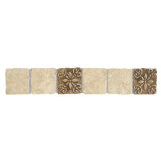 Del Conca 2"W x 12"L Roman Stone Beige Porcelain Tile G1RSLISTE   Ceramic Tiles  