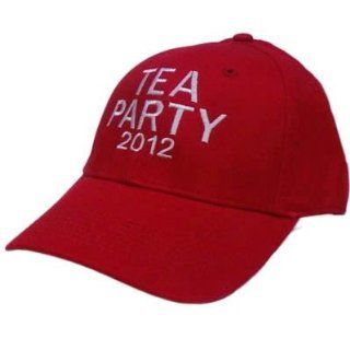 HAT CAP TEA PARTY 2012 ELECTIONS MOVEMENT PROTESTS CONSTRUCTED VELCRO RED WHITE  Sports Related Merchandise  Sports & Outdoors