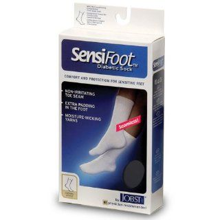 Jobst Black Sensifoot Diabetic Crew Socks for Men and Women Small Health & Personal Care