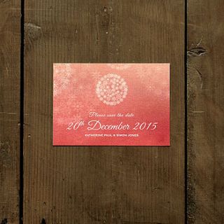 winter wonderland save the date card by feel good wedding invitations