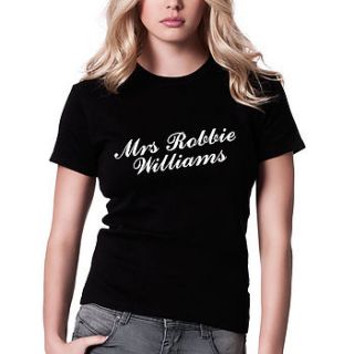 personalised mrs wedding t shirt by nappy head