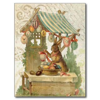 Vintage Easter bunny postcard