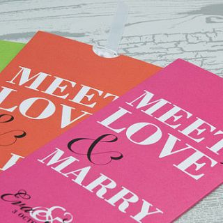 meet love marry wallet wedding invitation by love wedding print