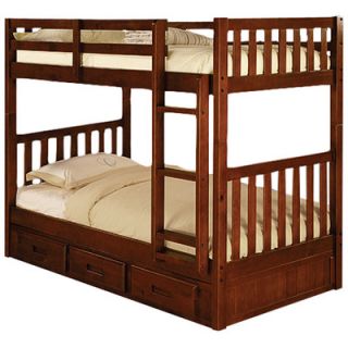 Discovery World Furniture Weston Twin over Twin Bunk Bed with Built In