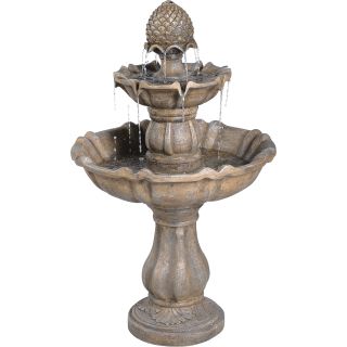 Bond Manufacturing Decorative Garden Fountain — Patella Design, 14 1/3in.L x 14 1/3in.W x 27 1/2in.H, Model# Y97024  Lawn Ornaments   Fountains