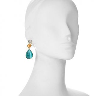 Roberto by RFM "Acquerello" Pastel Stone and Crystal Goldtone Drop Earrings