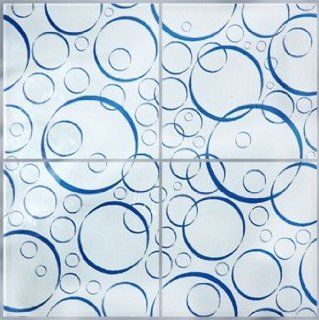 White Glass Tile w/ Bubble Pattern Multiple Colors Mosaic    