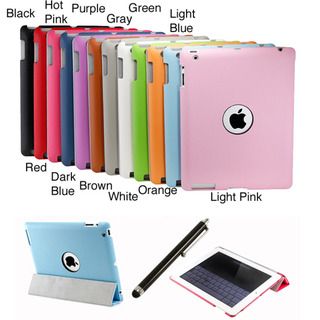 Slim fit Dual Layer PU leather smart cover case and multi position support for The New iPad 3 iPad 2 iPad Accessories