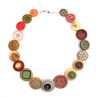 vintage style buttons necklace by midas