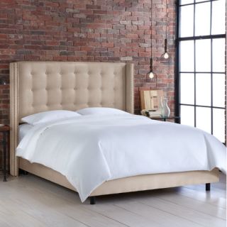 Nail Button Tufted Wingback Bed