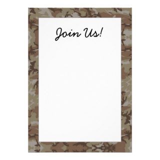 Camouflage Desert Background Template Personalized Announcements