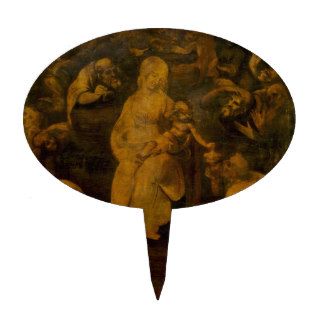 Adoration of the Magi by Leonardo da Vinci Cake Pick