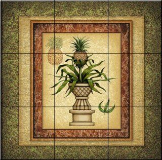Pineapple Plant by Dan Morris   Kitchen Backsplash / Bathroom wall Tile Mural   Ceramic Tiles  