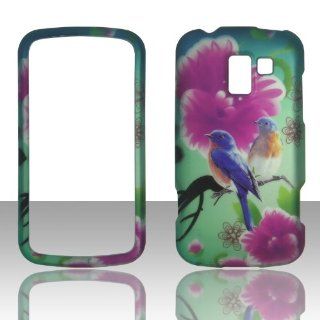 2D Twin Bird LG Enlighten VS700 / Optimus Slider Hard Case Snap on Rubberized Touch Case Cover Faceplates Cell Phones & Accessories
