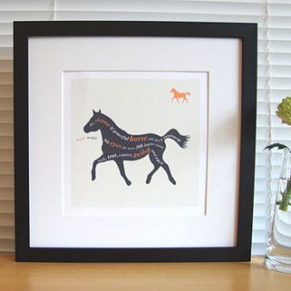 horse art print by designed