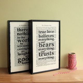 charles dickens typographic art print by bookishly