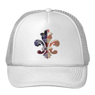 Fleur de Independence Flag cap Hats