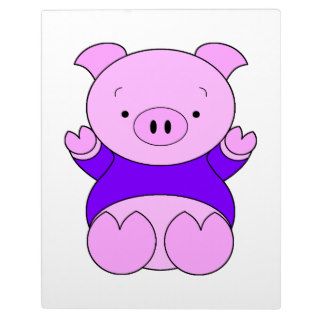 Cartoon Pig Photo Plaques