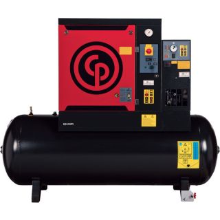 Chicago Pneumatic Quiet Rotary Screw Air Compressor with Dryer — Model# QRS15HPD-125  21   49 CFM Air Compressors