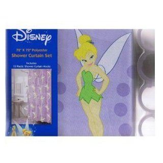 Wholesale Case Lot Disney Tinkerbell Fabric Shower Curtain & Rings (Hooks)   Disney Fairies Curtains
