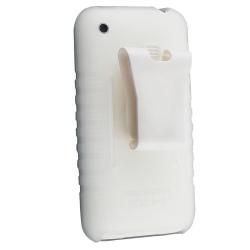 White Silicone Case/ Screen Protector for Apple iPhone 1st Generation Eforcity Cases & Holders