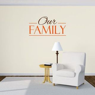 our family multi coloured wall sticker by mirrorin